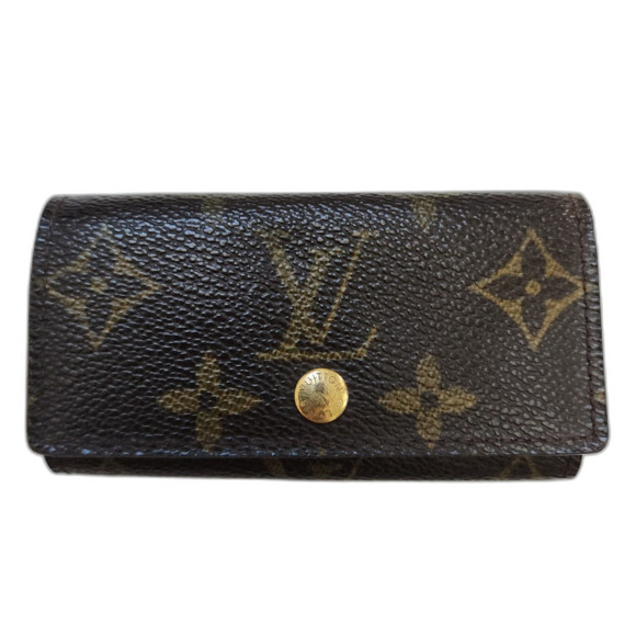 Louis Vuitton LV Monogram Coated Canvas 4 Ring Key Holder - Picture 1 of 10